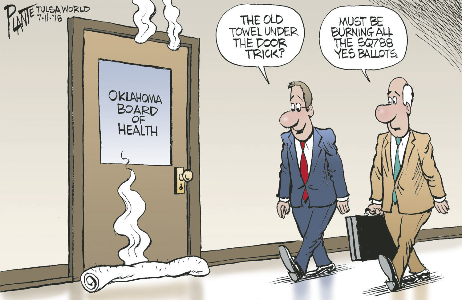 Bruce Plante Cartoon: Oklahoma Board of Health